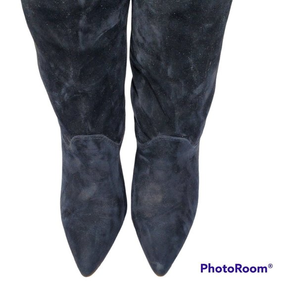 Vince Camuto Bristol Foxy Black Suede Pull-On Ankle Booties Women Size 7 US - Picture 3 of 9